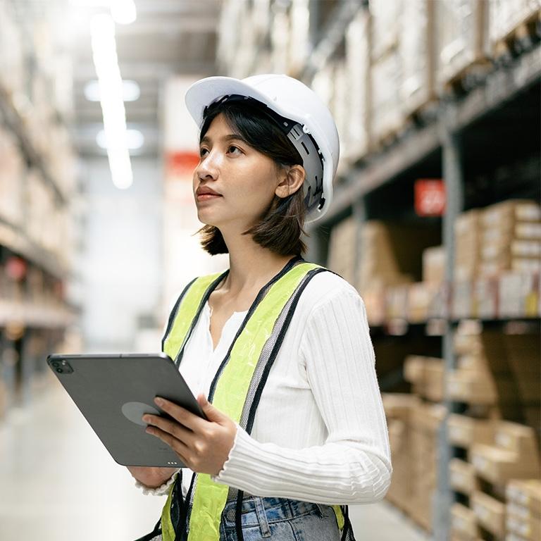 employee working in warehouse